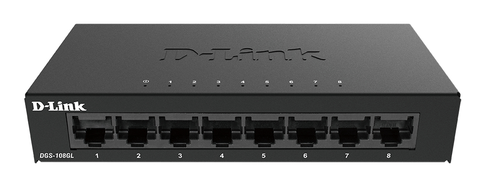Image of D-Link DGS-108GL Unmanaged Gigabit Ethernet (10/100/1000) Black