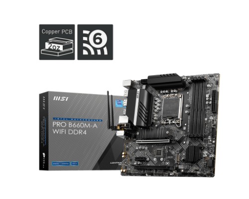 MSI PRO B660M-A WIFI DDR4 motherboard Intel B660 LGA 1700 micro ATX