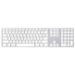 Apple with Numeric Keypad keyboard USB QWERTY Danish White