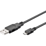 Microconnect USBABMICRO1 USB cable USB 2.0 1 m USB A Micro-USB B Black