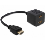 DeLOCK 65226 video cable adapter HDMI Type A (Standard) 2 x HDMI Black