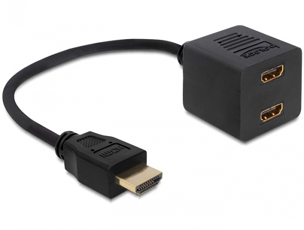 Image of DeLOCK 65226 video cable adapter HDMI Type A (Standard) 2 x HDMI Black
