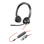 HP Poly HP Poly Blackwire 3325 Stereo Microsoft Teams Certified USB-C Headset +3.5mm Plug +USB-C/A Adapter