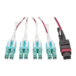 Eaton N845-01M-8L-MG InfiniBand/fibre optic cable 1 m MPO/MTP LC OFNP Aqua colour, Black