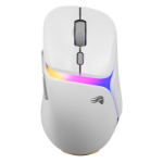 Glorious Gaming - draadloze gamingmuis Model D3 - Uitwisselbaar InfinitePlay-batterijsysteem, 8k polling, 130M click optische schakelaars, licht gewicht van 69 g, 30K DPI optische sensor, RGB - Wit
