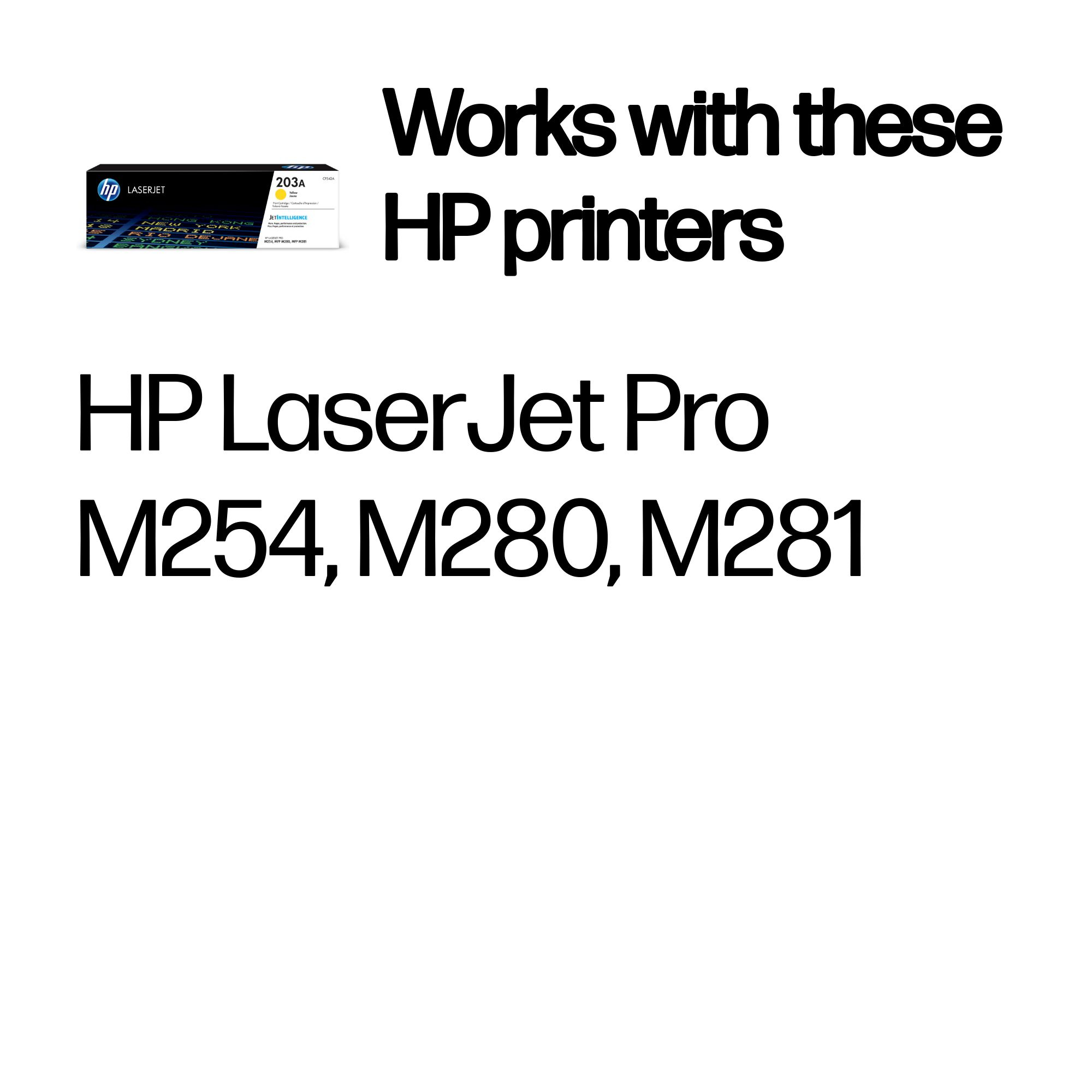 HP CF542A/203A Toner cartridge yellow, 1.3K pages ISO/IEC 19798 for HP Pro M 254