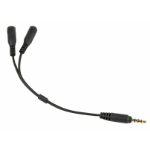 Ampetronic LA-436 audio cable 2 x 3.5mm 3.5mm Black