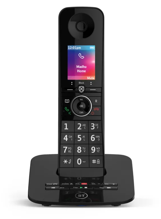 Image of British Telecom D93RWS00 DECT telephone Caller ID Black