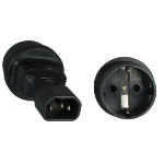 Microconnect PE14CEEAD power plug adapter C14 Type F Black