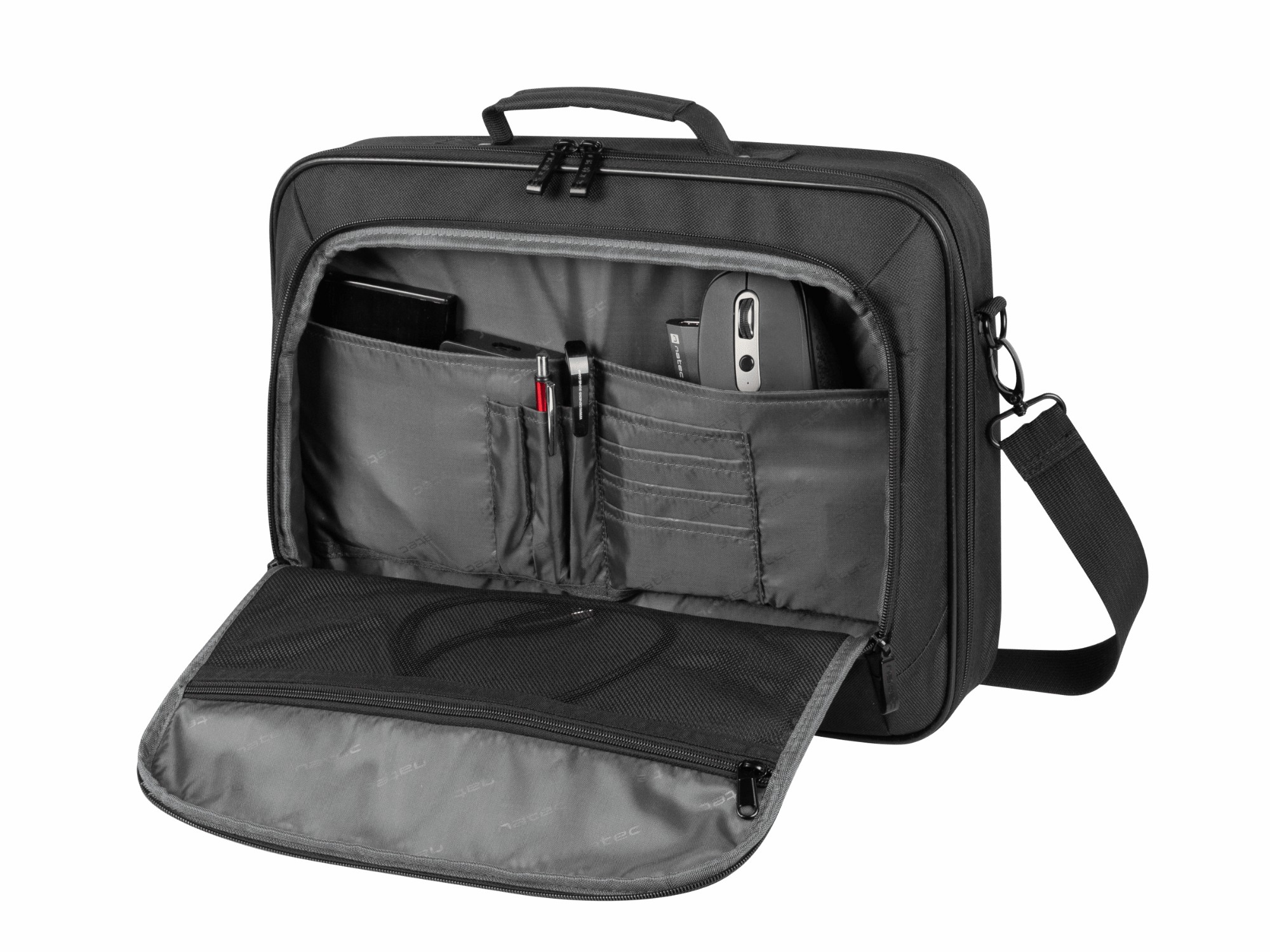 NATEC Boxer Lite laptop case 39.6 cm (15.6") Briefcase Black