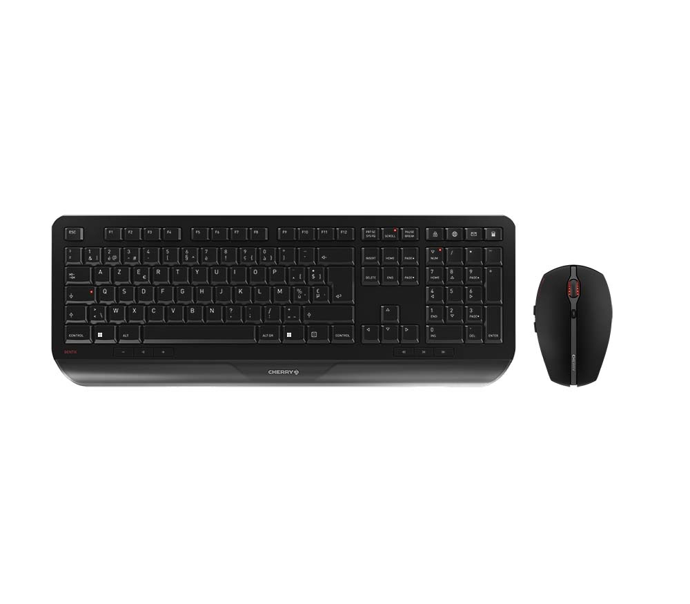 Image of CHERRY Gentix Desktop keyboard Mouse included RF Wireless Swiss Black
