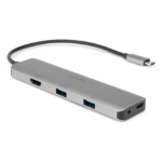 Rocstor Y10A338-S1 interface hub USB Type-C 10000 Mbit/s Black, Silver