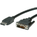 VALUE 11.99.5619 video cable adapter 1.5 m DisplayPort DVI Black