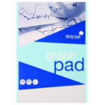 Silvine A4 Graph Pad 1/5/10mm 90gsm 50 Sheets White/Blue Grided Paper (Pack 12)
