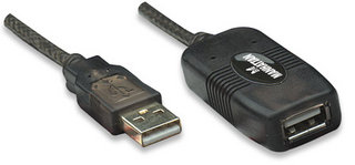 Image of Manhattan USB-A to USB-A Extension Cable, 10m, Male to Female,...
