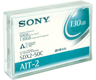 Sony DATA CARTRIDGE AIT-2 50GB 230M Blank data tape 23 cm