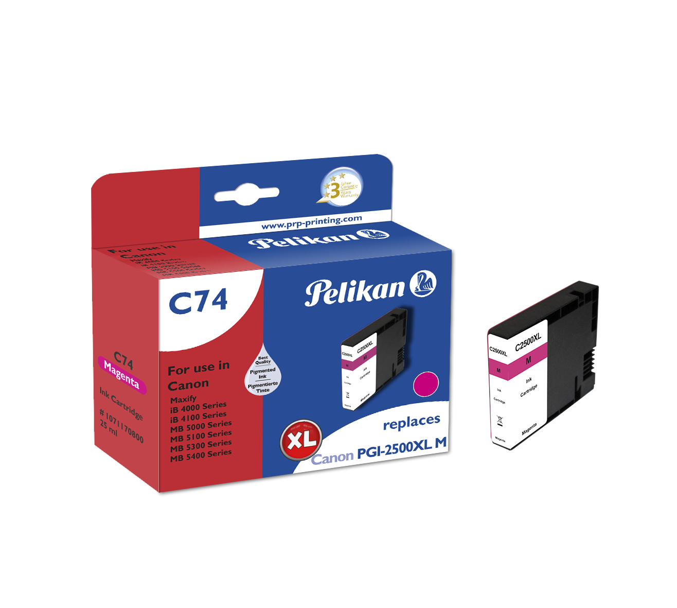 Image of Pelikan C74 Magenta ink cartridge 1 pc(s) Compatible High (XL) Yield