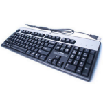 HP 434821-087 keyboard USB Black, Silver