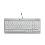 BakkerElkhuizen UltraBoard 960 Standard Compact keyboard Office USB QWERTZ Swiss Silver, White