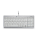BakkerElkhuizen UltraBoard 960 Standard Compact keyboard Office USB QWERTZ Swiss Silver, White