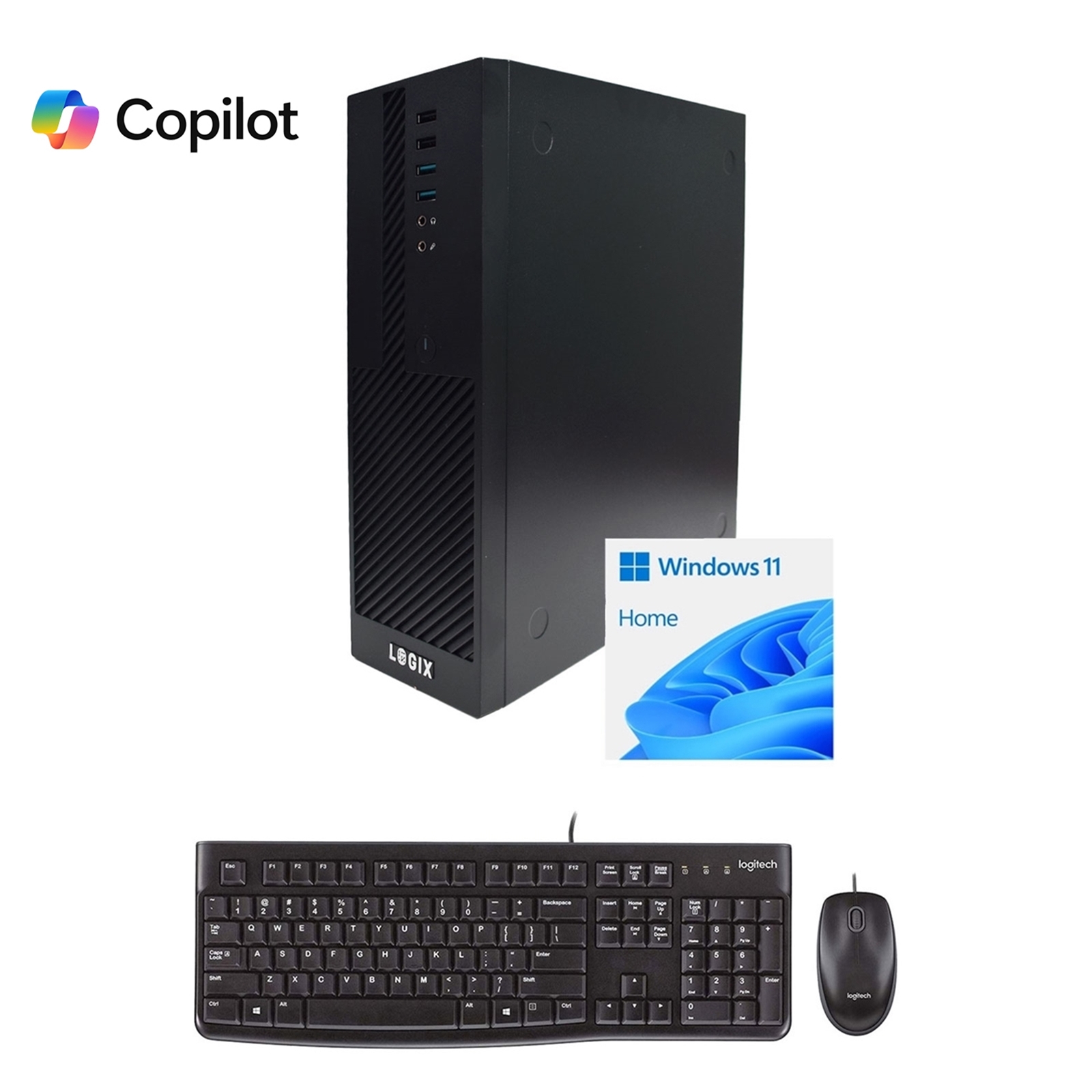 LOGIX 14th Gen Intel Core i5 10 Core Small Form Factor SFF Home / Office PC with 16GB RAM, 1TB SSD, Wi-Fi 6 + BT, Windows 11 Home, Keyboard, Mouse & 3 Year Warranty