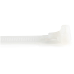 StarTech.com 25 cm Witte Herbruikbare Kabelbinders 7 mm Breed, 65 mm Bundeldiameter, 22 kg Treksterkte Hersluitbare Nylon Snelbinders voor Binnen/Buiten, 94V-2/UL Listed, 100 stuks