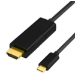 JLC N92 Type C (Male) to HDMI (Male) Cable- 1.8M - Black