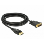 DeLOCK 85314 video cable adapter 3 m DisplayPort DVI-D Black