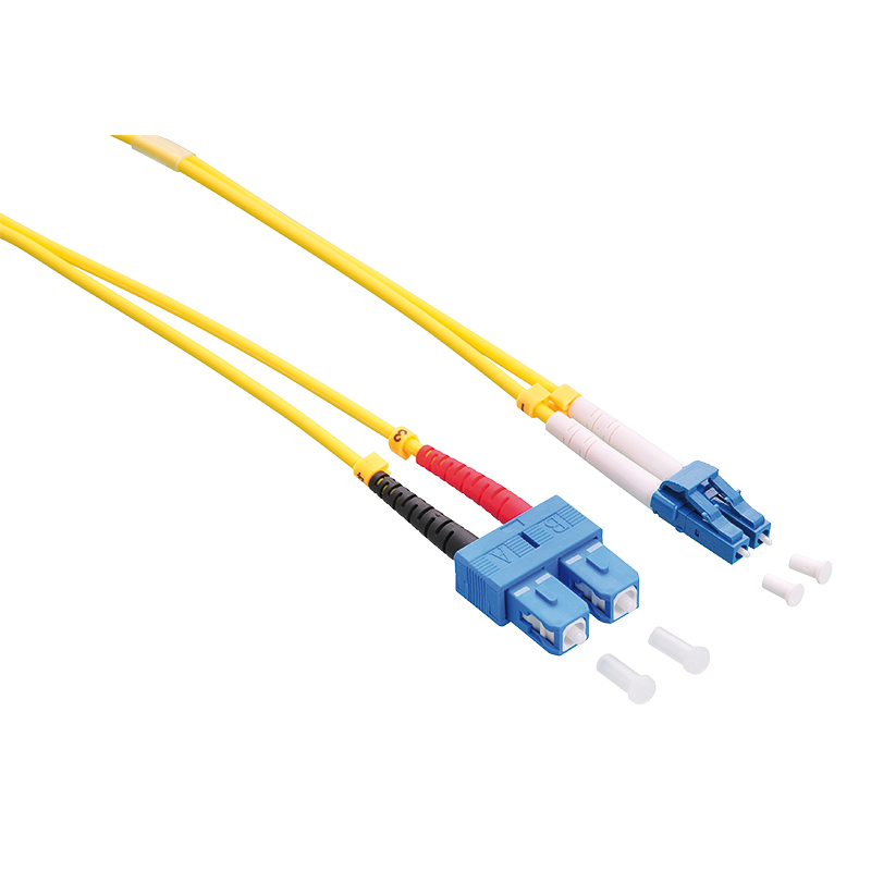Image of LogiLink LC/SC, 1 m fibre optic cable OS2 Yellow