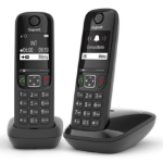 Gigaset AS690 Duo Analog/DECT telephone Caller ID Black