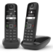 Gigaset AS690 Duo Analog/DECT telephone Caller ID Black