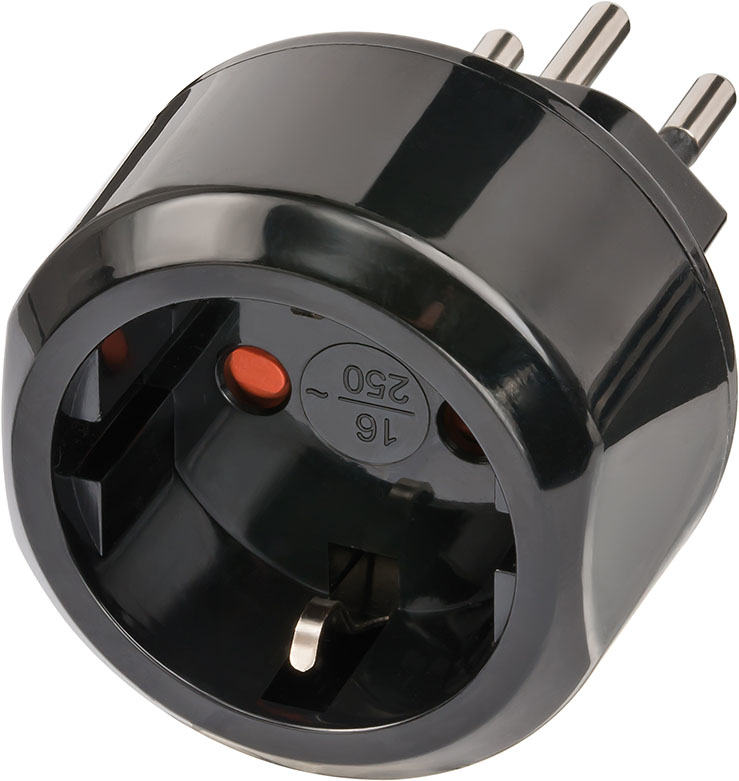 Image of Brennenstuhl 1508642 power plug adapter Type J (CH) Black