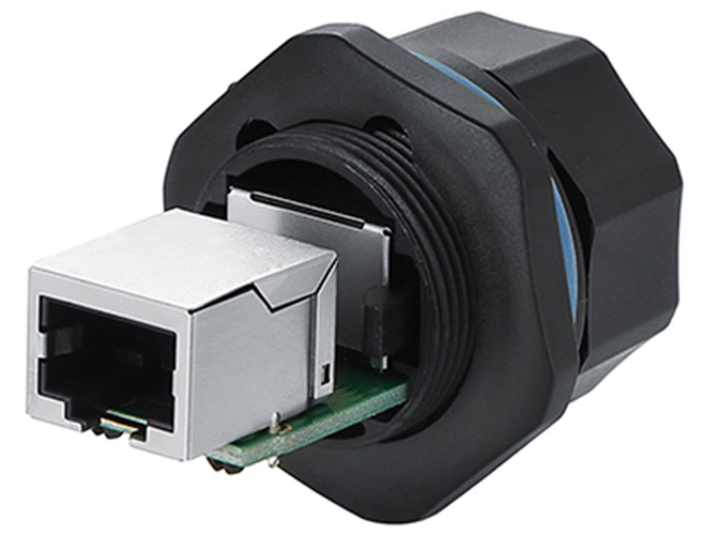 Alcasa IC06-R102 wire connector RJ45 Black