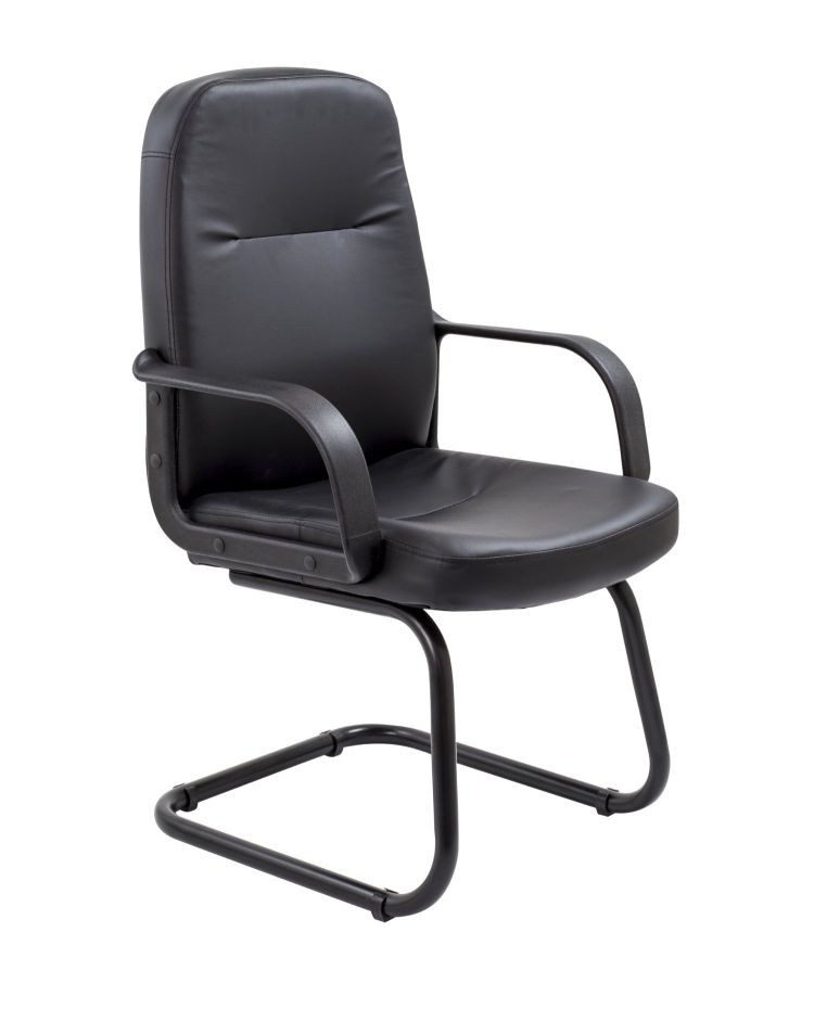 Photos - Other for Computer TC Office Furniture Essentials Canasta Leather-Look Visitor Chair CH0766 