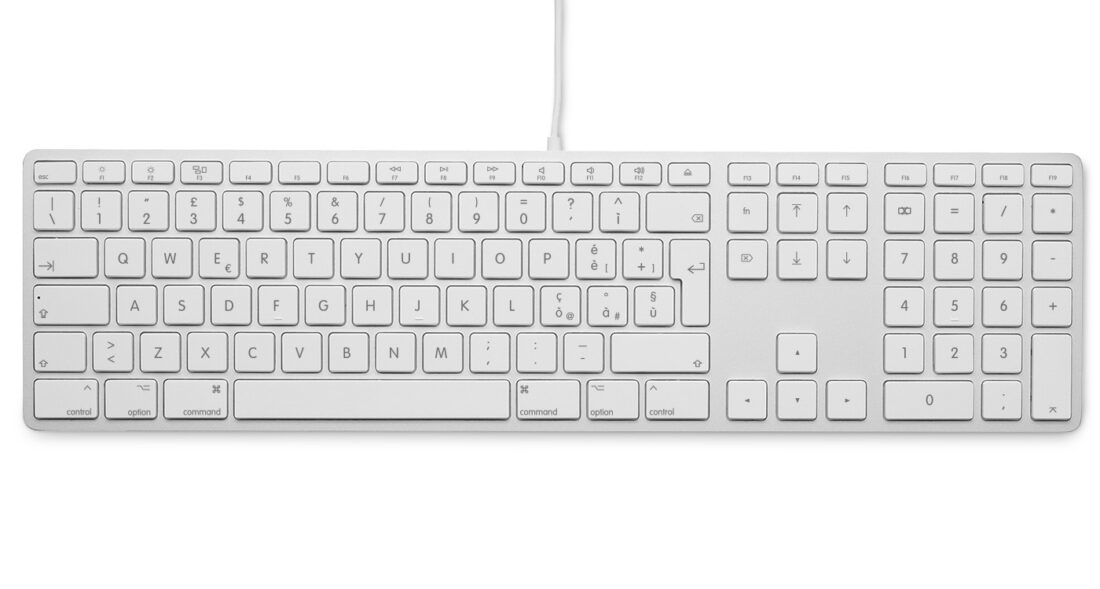 EU Product - kabelgebundene USB Tastatur silber IT - Keyboard - QWERTY thumbnail