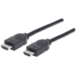 Manhattan HDMI 4K@30Hz Cable with Ethernet, 5m, Suitable for ALL 1080p/HD and Majority of 4K Uses (Check Your System 4K Specification to Be Sure), Black, High Speed, Lifetime Warranty, Same 4K@30Hz Performance as HDMIMM15HS (4.6m)