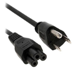 BRobotix 076889 cable de alimentación Negro 1.8 m NEMA 5-15 Acoplador C5