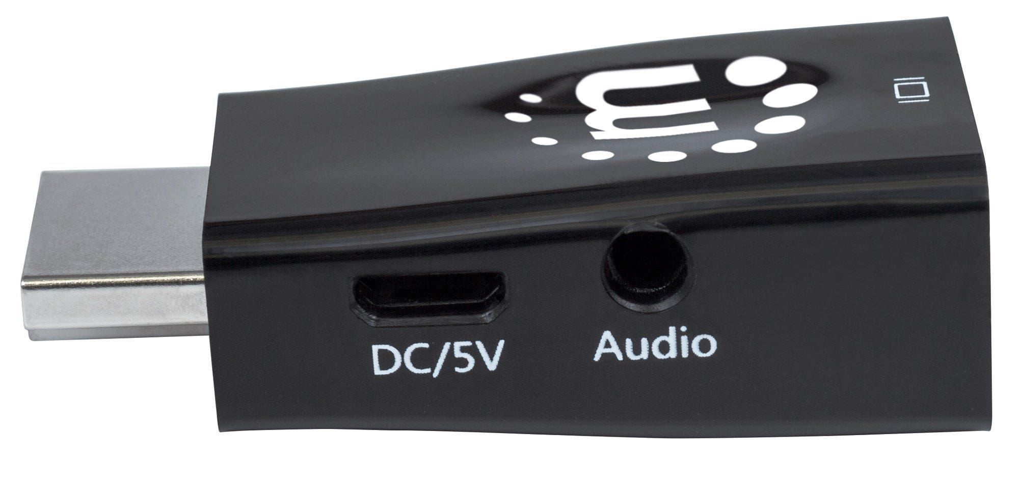 Manhattan HDMI to VGA (with Audio) Converter, 1080p, Male to Female, Optional USB Micro-USB Power Port, Black, Polybag
