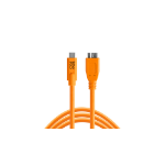 Tether Tools CUC3315-ORG USB-kabel USB 3.2 Gen 1 (3.1 Gen 1) 4,6 m USB A Micro-USB B Oranje