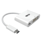 Tripp Lite U444-06N-D-C USB-C to DVI Adapter with PD Charging, White