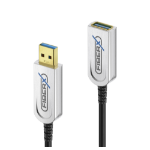 FiberX FX-I550-010 USB cable USB 3.2 Gen 2 (3.1 Gen 2) 10 m USB A Black, Silver