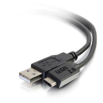 C2G 2m USB 2.0 USB Type C to USB A Cable M/M – USB C Cable Black