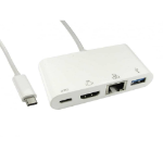 Cables Direct USB3C-HDMI-COMBO USB 3.2 Gen 1 (3.1 Gen 1) Type-C White