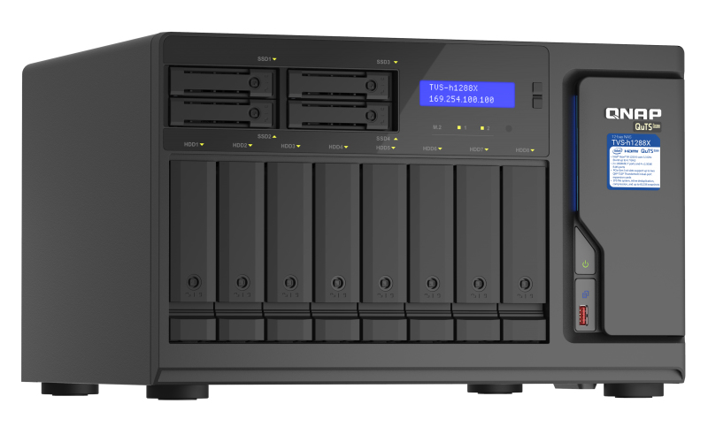 QNAP TVS-h1288X NAS Tower Nätverksansluten (Ethernet) Svart W-1250