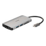 D-Link DUB-M810 notebook dock/port replicator Wired Thunderbolt 3 Silver