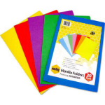 MARBIG MANILLA FOLDER FOOLSCAP ASSORTED COLOURS PACK 20