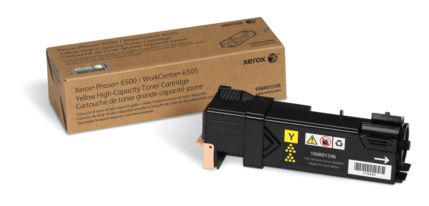 Image of Xerox 106R01596 Toner yellow, 2.5K pages for Xerox Phaser 6500