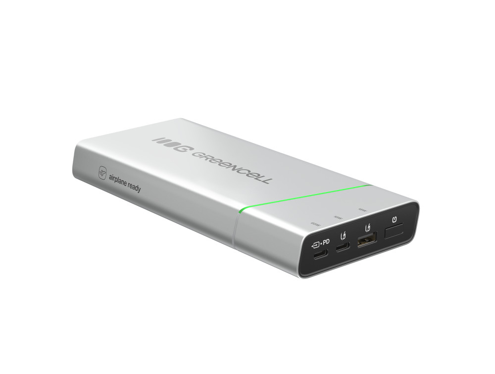Green Cell PBPLGC20P power bank Lithium-Ion (Li-Ion) 20800 mAh Aluminium, Black, Green, Light grey, Silver
