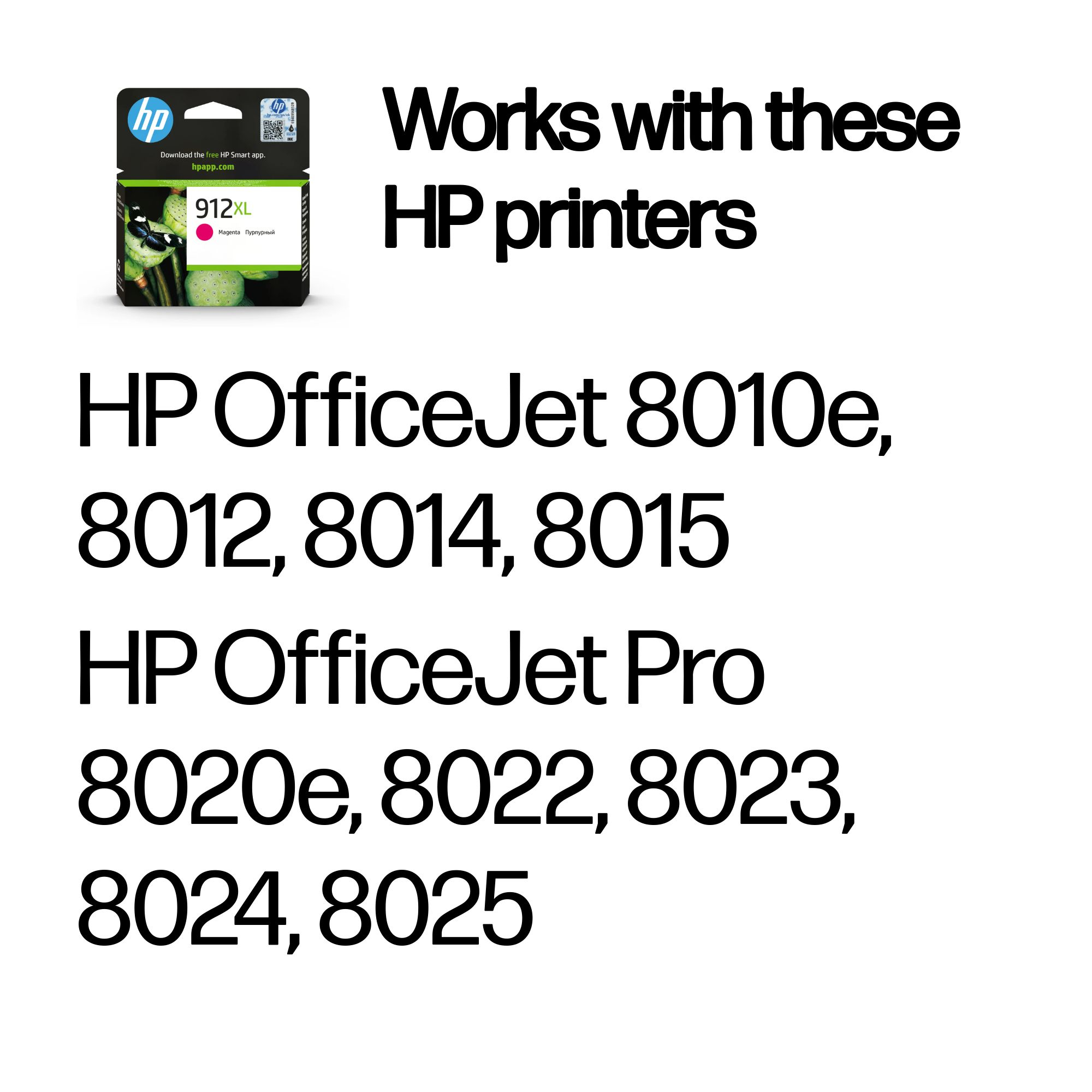 HP 3YL82AE/912XL Ink cartridge magenta high-capacity, 825 pages 10.4ml for HP OJ Pro 8010/e/8020