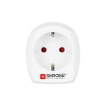 Skross 1.500230-E power plug adapter Type D (UK) Type C (Europlug) White